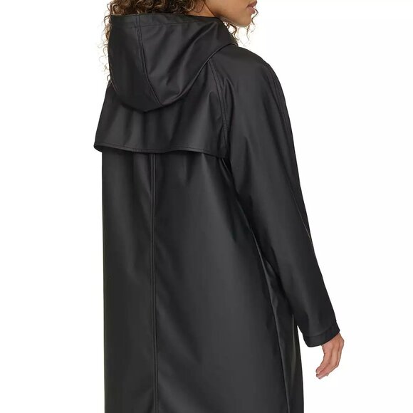 Levi's® Womens Hooded Water Resistant Midweight Raincoat - Picture 2 of 8